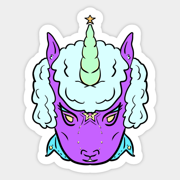 Unicorn Punk (purple) Sticker by Adaser